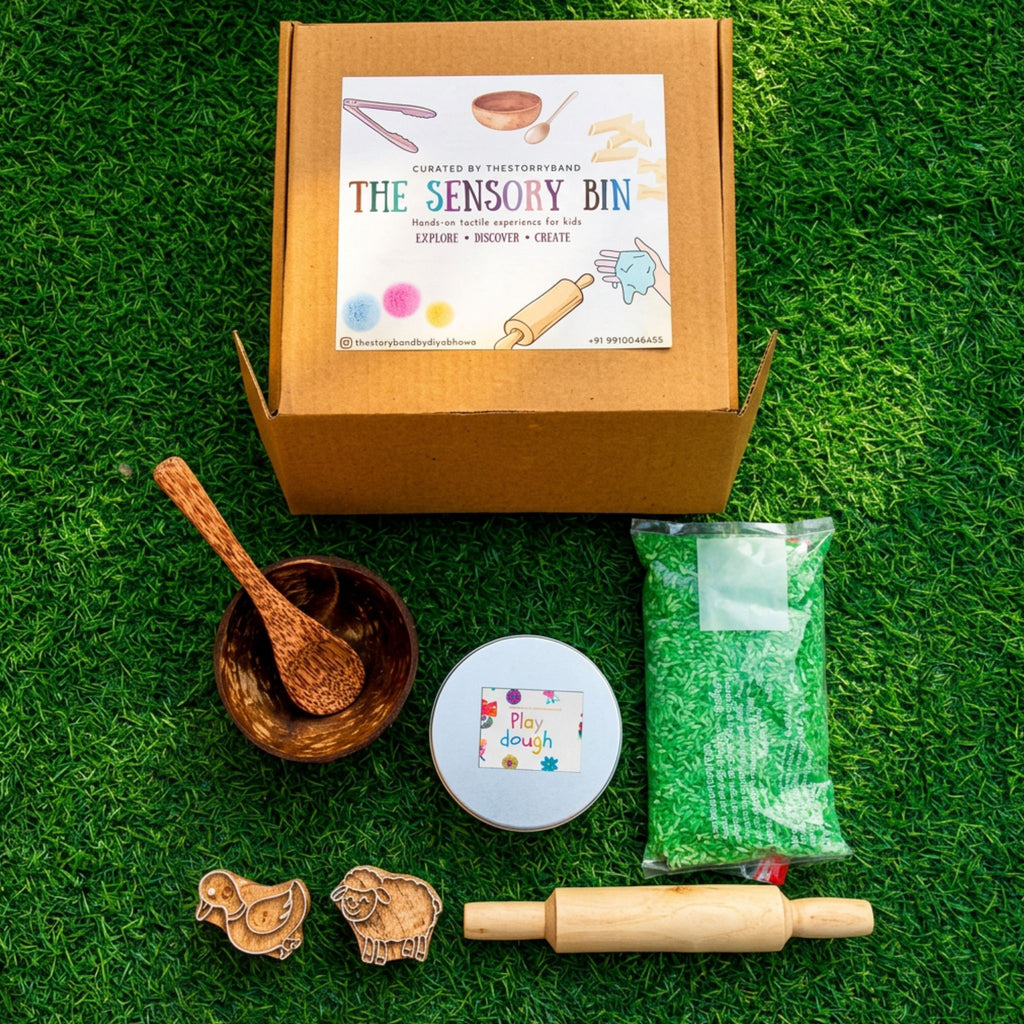 The Sensory Bin- Playdough+Sensory Rice