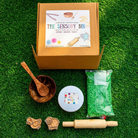 The Sensory Bin- Playdough+Sensory Rice